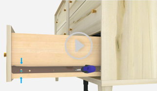 How to adjust a drawer using slides with cams, for futher assistance call customer service