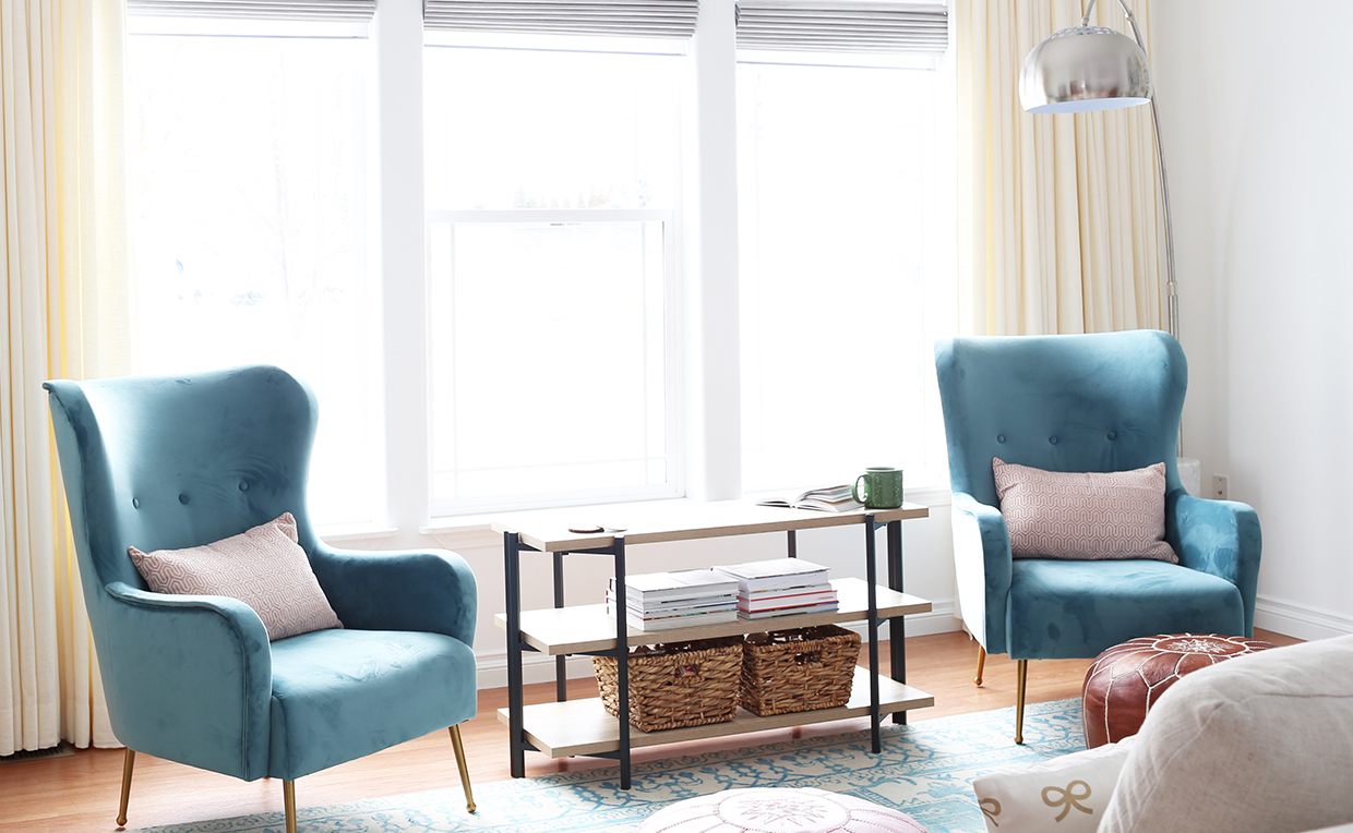 Console table in living room