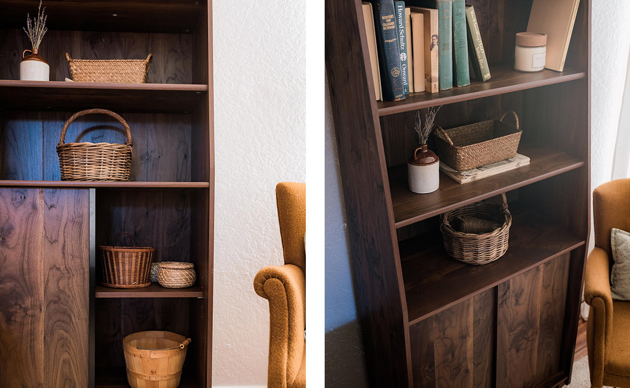 Midcentury Modern bookcase storage