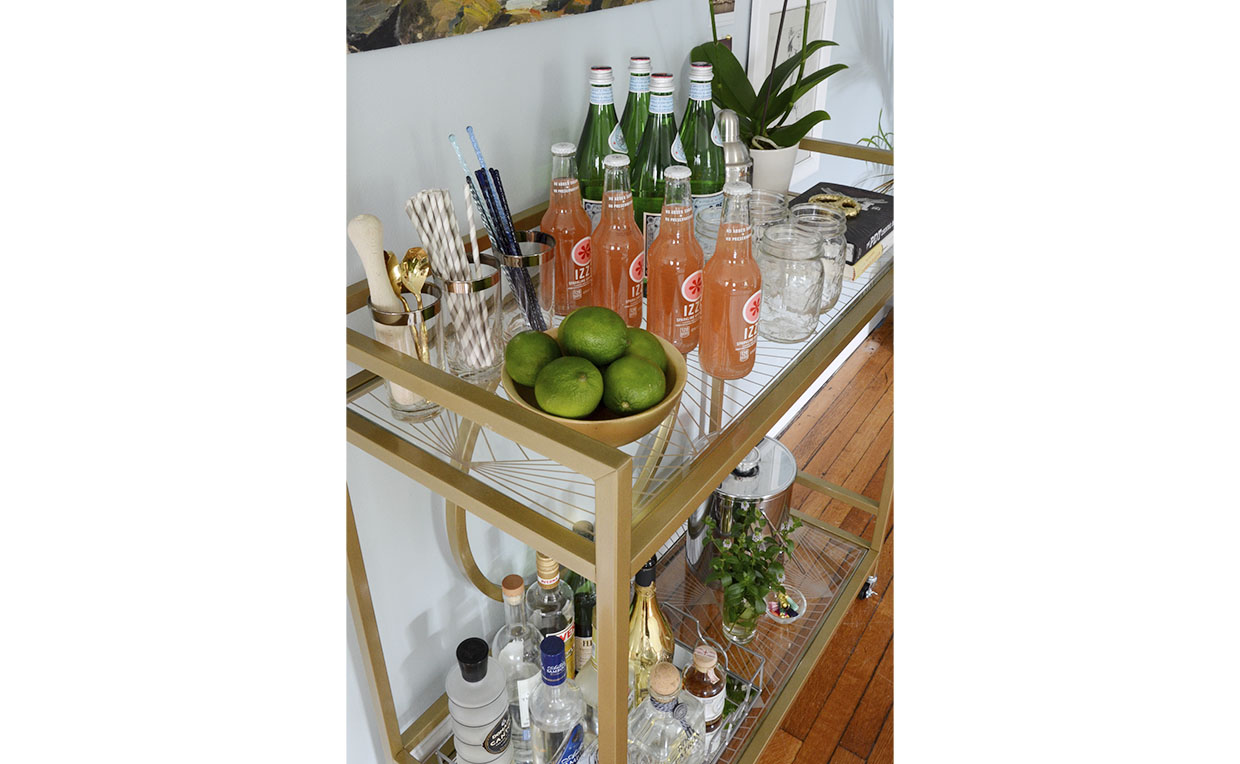 International Lux Bar Cart entertaining