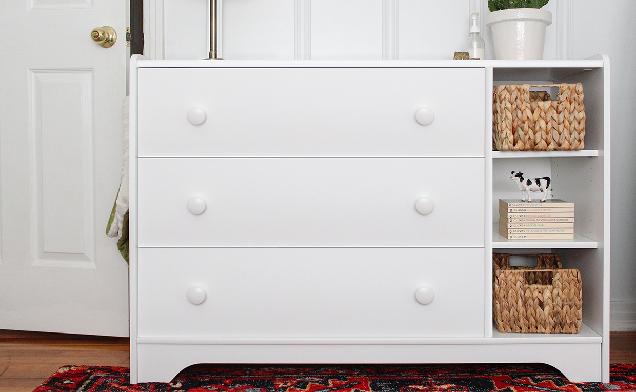 White dresser, kids’ bedroom