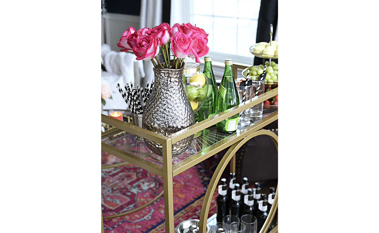 International Lux Bar Cart entertaining