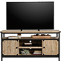 Industrial Metal & Wood TV Credenza with Doors 426152