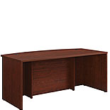 72" Cherry Bowfront Commercial Exec Desk 426285