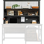 Industrial Desktop Hutch in Carbon Oak 427850