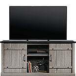 Mystic Oak TV Credenza with Black Accent Top 429347