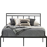 Queen Platform Bed with Headboard in Black 429399