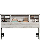 Full/Queen Bookcase Headboard White Plank 429853