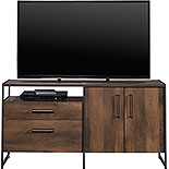 Modern Credenza Cabinet in Barrel Oak 430265