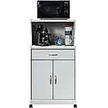 Microwave Kitchen Cart in Modern Grey 431243