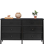 6-Drawer Bedroom Dresser in Raven Oak 433840