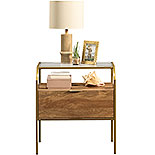 Glass & Metal Night Stand in Sindoori Mango 434816