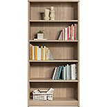 5-Shelf Library Bookcase in Harvest Walnut 441412