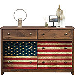 6-Drawer Bedroom Dresser with Flag Graphic 446263