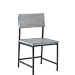 Dining Chair with Wood Seat & Back in Gray 552448